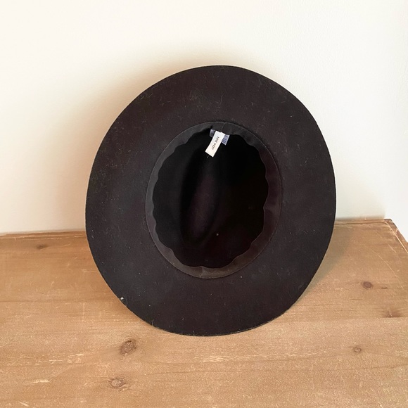 Nine West Black Felted Wool Panama Hat - Picture 5 of 7